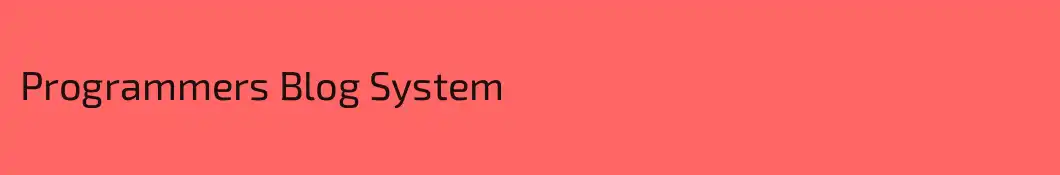 Programmers Blog System
